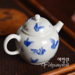 [다도 다관] 예향원 경덕진 장작가마 청화 수회 접련화 소품호 120ml S-31135 : 예향원