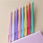 [누리공구]8cm DIY 컬러 스트레이트 핀셋 플라스틱 플러스 하드 구부러진 편지지 장난감 도구 액세서리 : 재윤상사