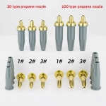 구리 코팅 절단 토치 팁 프로판 절단 토치 분할 깍지 액화 석유 가스 절단 토치 깍지 30 100 5 개 : 백십플렉스