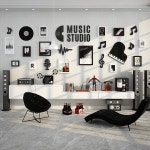 음악학원인테리어 창문 스티커 데코 꾸밈 학원 포인트 음악학원썬팅 음표 음악 : 대흥글로벌