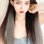 대운추천샵 그라데이션 브릿지 헤어피스 5p (애쉬그레이) 브릿지부분가발애쉬포인트장식염색 여성브릿지부분가발 여신머리... 