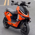 오토바이 블랙 광각 백미러 접이식 후면 사이드 뷰 KTM Duke 390 Super : 구진코퍼레이션