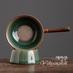 [다도 다기] 예향원 순수공 여요청자 우드손잡이 차거름망 세트 E-10429 : 예향원