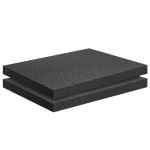 2 PCS 블랙 폼 패딩 - 16x12x1 인치 폴리우레탄 고밀도 컷테이블 시트 패킹 패드 쿠셔닝 인서트 포장 케이스 및 공예품용 1 : 구구구잡화