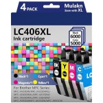 LC406XL LC406 for Brother Ink Cartridges Used with MFC-J4335DW MFC-J4335DWXL MFC-J5855DW MFC-J6555DW : MJSHOP010