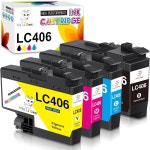 Miss Deer Compatible LC406 Ink Cartridges Replacement for Brother LC 406 LC406XL Work with MFC-J4335 : MJSHOP010