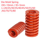 1Pcs 적색 중간 하중 압축 스프링 외경 10mm 내경 5mm 로딩 금형 봄 길이 20 60mm 10 x 5 x 20mm : lunalux