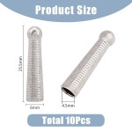 슈퍼피딩 10Pcs 실버 콘볼로 타이 엔드 캡 플래티넘 매끄러운 25.... 의류 장식용 긴 합금 코드 4.5mm 내경 Antique Bronze : 구구구잡화