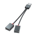 사운드 웨이브 2 in 1 USB 전원 케이블, 스플리터 케이블 2개, 분기 코드, 공급/충전 전용, 2층 USBm-2f(US : 제스트딜