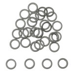 라운개발 | [jcosplay]30Pcs 2mm 3.2mm 3.7mm 4.4mm 5.3mm 잉어 낚시 O 링 Tippet 리그 링 블랙 메탈 플랫 라운드 매트 터미널 엔드 태클...