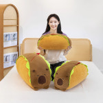 G1128 카피바라 핫도그 소세지 바디필로우 선물 조카 침대 대형인형 : 쿠마네상점