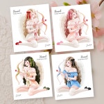 하니엘 Haniel 4종 인물 스티커 [닿케] 인물집 빈티지 감성 천사 여자 다이어리 다꾸 : 허니 마켓