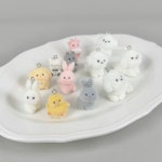 벨벳 토끼 강아지 병아리 후로킹 키링 펜던트 부자재 : 무드블로우