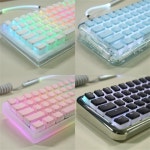 ZIFRIEND 기계식 키보드용 130 키 푸딩 키캡 PBT OEM 키캡 젤리 RGB 풀 사이즈 60% 100% 키컵 핑크 블루 컬러 : 네오무역