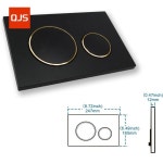 플러시 레버 세트 및 장착 프레임이 있는 듀얼 플레이트 Geberit 시그마 20 액추에이터 예비 부품 (블랙 골든 링) 에 적합 : 성원트레이드