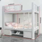 철제 이층침대 더블 분리형침대 2층 우선 더블침대 1. 90cm 수납형 보드 공간활용 5세대 업그레이드 블랙 가로 900 2000⭐침대 기타 : 다담픽