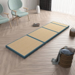 사계절 4단 접이식 카페트 다다미 패드 대자리 쿨 매트 120 x 200 cm 잔디 그린 폭 120 스카이블루 한쪽 돗자리 한쪽 면 마 투웨이... 