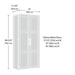 Sauder 홈플러스 수납장/ 팬트리 수납장, 화이트 마감 Lintel Oak : 다솔만물상