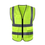 반사 안전조끼 현장 녹색 스트랩 교통량 교통 조끼 작업복 바지 사이클링 위생 야광 니트형광 옐로우 멀티포켓핏 : 보나구대쇼핑몰