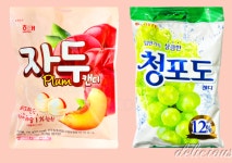 경로당 복지회관 추억의 자두맛 사탕 청포도사탕 택배사탕 10봉지 : 러너온샵