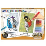 아모스 글라스데코 스티커 12색 명작시리즈 신윤복 유아놀이 인테리어액자 키덜트 : 마이아트팩