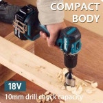 DDF487 Makita호환10mm 가정용 핸드 드릴 고토크 전기 드라이버 브러시리스 18V 리튬 충전식 임팩트 : 미주투