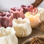 DIY 튤립 꽃 촛불 실리콘 금형 아로마 테라피 수제 비누 홈 장식 결혼 선물 만들기 : 다운유통
