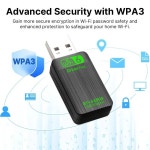 금하로지스 | 900Mbps USB WiFi 6 Bluetooth 5.4 어댑터 2in1 동글 듀얼 밴드 2.4G 및 5GHz 무선 네트워크 카드 드라이버 Windows 10/11 : jjnetwork
