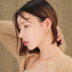 14K 18K 골드 쉘비아 조개 원터치 링 금 귀걸이 : 데부이