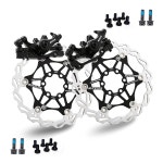 벅로스 마운틴 바이크 디스크 브레이크 키트, 알루미늄 합금 레버/160mm 로터가 있는 MTB 기계식 라인 풀링 캘리퍼, 전기 Dual... 