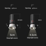 BRGT LED 미니 스포트라이트 경계선 없는 각도 조절식 천장 램프 소형 110V 3W 7W : 진호코퍼레이션