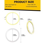 Qasim 1쌍 흰색 120mm 93SMD COB LED 헤일로 링 엔젤 아이즈 DRL 안개등 경고등, 램프 그늘막 커버 포함 12V 24V 60MM-white : Gawoo