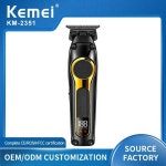 KEMEI KM--2351 USB 충전식 머리 가위 DLC 블레이드 무선 전기 머리 트리머 남자 이발사 머리 절단기 남성용 : BulkOverseas
