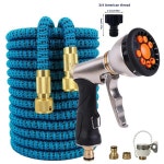 고압 정원 물 호스 농장 관개 세차 PVC 릴용 확장 가능한 줄무늬 파이프 2.5-37.5 미터 : 퍼피스Be