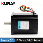 Kuray CNC 타각기 2 상 Nema 34 스텝퍼 모터 토크 6 8Nm 5A 1 8 스텝 앵글 길이 114mm 샤프트 14mm 14mm : 03-ssparts-b