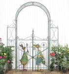 화단 정원 넝쿨 장미 아치 터널 철재 지지대 꽃꽂이 등받이 철예 등반대가든 식물 월계 : 마켓 에스