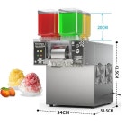 220V/110V 눈송이 아이스크림 기계 120kg/24H 제빙기 면도기 한국 Bingsu 4 배럴 무지개 색상 : 마루몰17