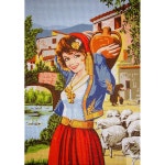 고벨린 L 인쇄 캔버스 또는 태피스트리 자수 바늘 포인트 (캔버스, 웰컴 C1833) : 몽몽잡