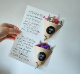 드라이플라워 엽서, 캘리그라피 엽서 주문제작 : 캘리로그