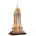 HM 엠파이어스테이트빌딩 3D입체퍼즐 LED 만들기 랜드마크 조립 모형 : 효민몰