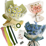 모루꽃다발 만들기 모루철사 데이지 핑크데이지 블루스타 미니꽃 DIY패키지 공예 : 릴레스타