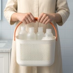 물빠짐 목욕바구니 매쉬 헬스장 수영 바구니 수영장 사우나 목욕탕 가방 : 플랫28