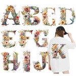 옷을 위한 아이언 온 레터 플라워 패치 벳 열전달 비닐 스티커 셔츠 재킷 가방 DIY 공예용 대형 사이즈 가전제품 : 로웰마트