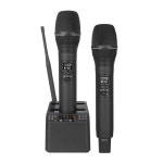 방송용 강의용 노래방 마이크 다이나믹 USB 핸드 휴대폰용 1대2 회의 가라오케용 무선 : 한빛 트레이더스