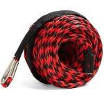 합성 윈치 로프 AZOLOI 레드 블랙 1/4인치 X 50피트 다이니마 라인 10 000LB 보호 슬리브 견인 케이블 핏 ATV UTV SUV 오프로드 4X4... 