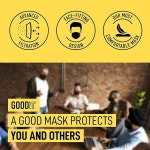 굿 마스크 주식회사 컴포트 KN95 페이스 마스크, 일회용, 접이식, 편안함, 벌크(25팩, 블랙) 25 Pack White : 상상잡