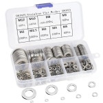 스테인레스 스틸 와셔 모음 키트 M2-M12 금속 나사 플랫 링 볼트용 일반 개스킷 패스너 580 개 : 신정물류MK6