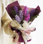 모루꽃다발 만들기 모루 라벤더 꽃다발 선물 초롱꽃 장미 : 릴레스타