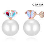 CIARA 14K Ancona 하트 진주 귀걸이(SilverPin) : CIARA