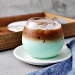 플럼프 베리 글라스 벌룬 유리컵 뚱뚱이 아인슈페너 아이스 커피잔 라떼 홈카페 390ml : 스푼센스